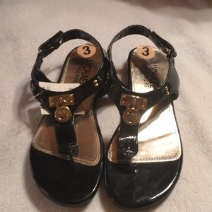 Michael Kors Black patent leather sandals